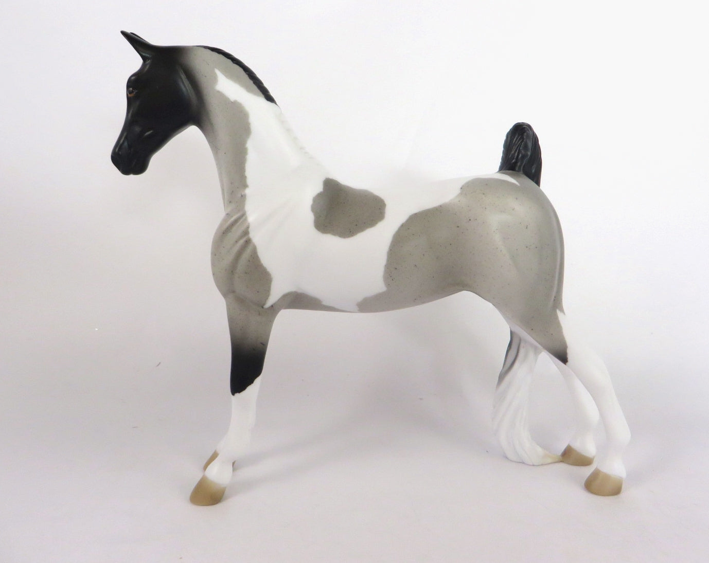 AMAZING PEACE -- OOAK BLUE ROAN PINTO SADDLEBRED PEBBLES BY AUDREY DIXON WHS19