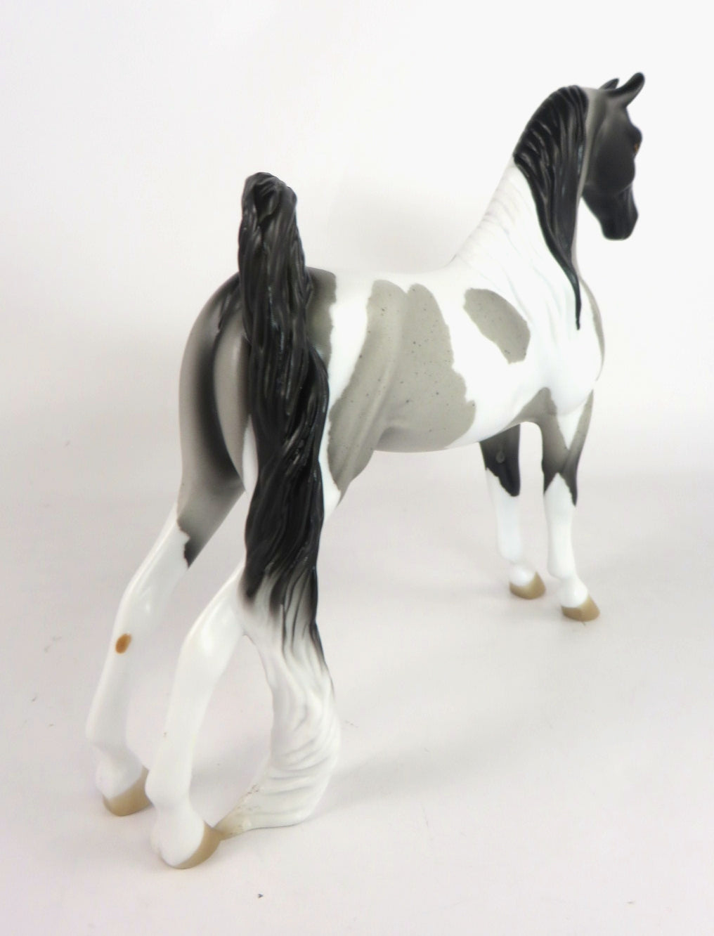 AMAZING PEACE -- OOAK BLUE ROAN PINTO SADDLEBRED PEBBLES BY AUDREY DIXON WHS19