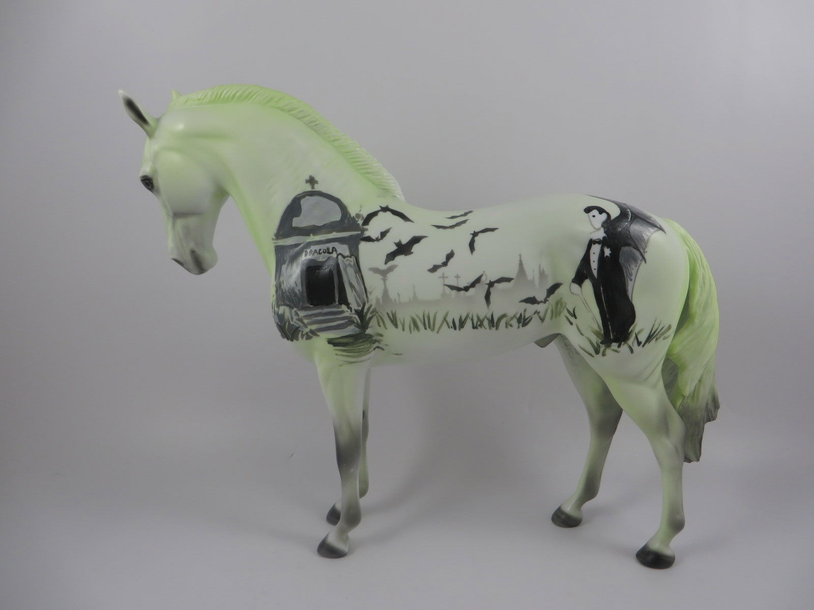 AMBROGIO-OOAK GREEN W/DRACULA ANDALUSIAN DECORATOR BY DAWN QUICK MM19
