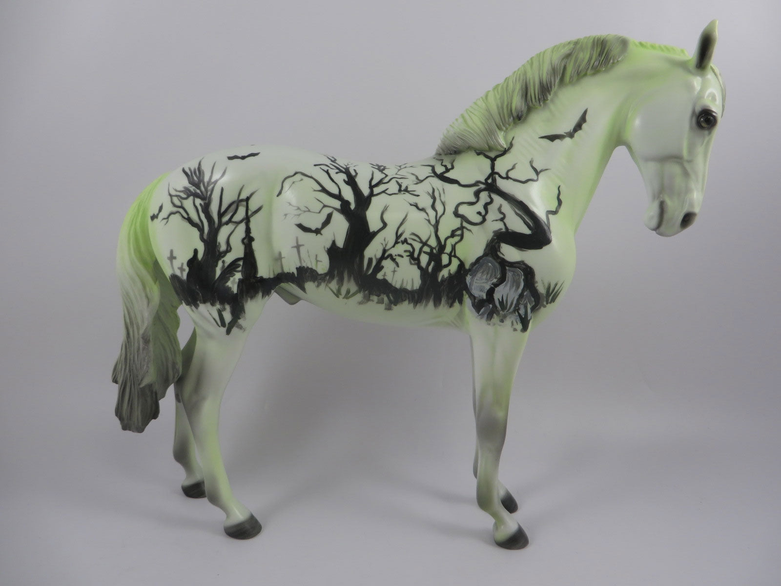 AMBROGIO-OOAK GREEN W/DRACULA ANDALUSIAN DECORATOR BY DAWN QUICK MM19