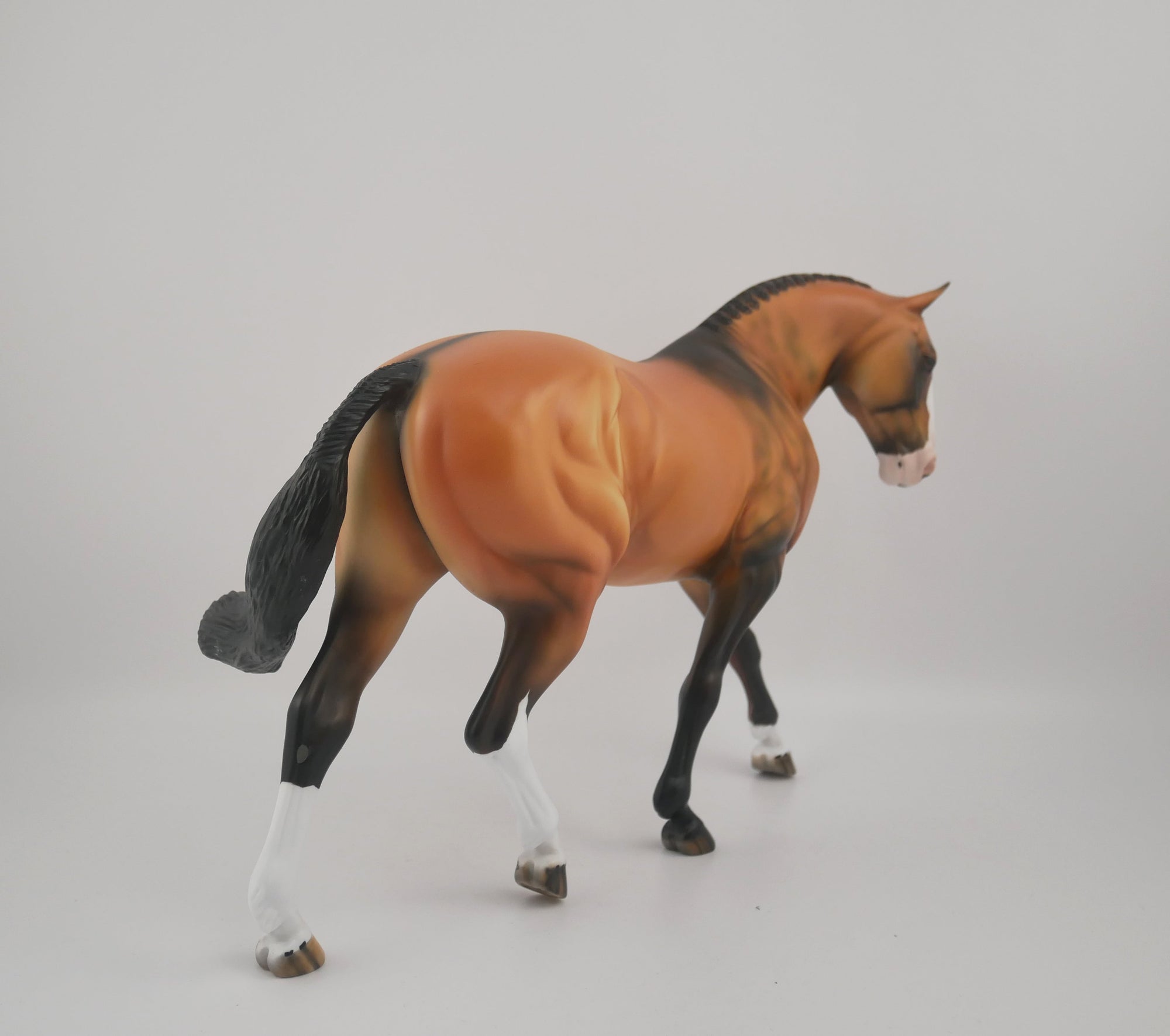 Amedeo-OOAK Buckskin Irish Draft By Dawn Quick