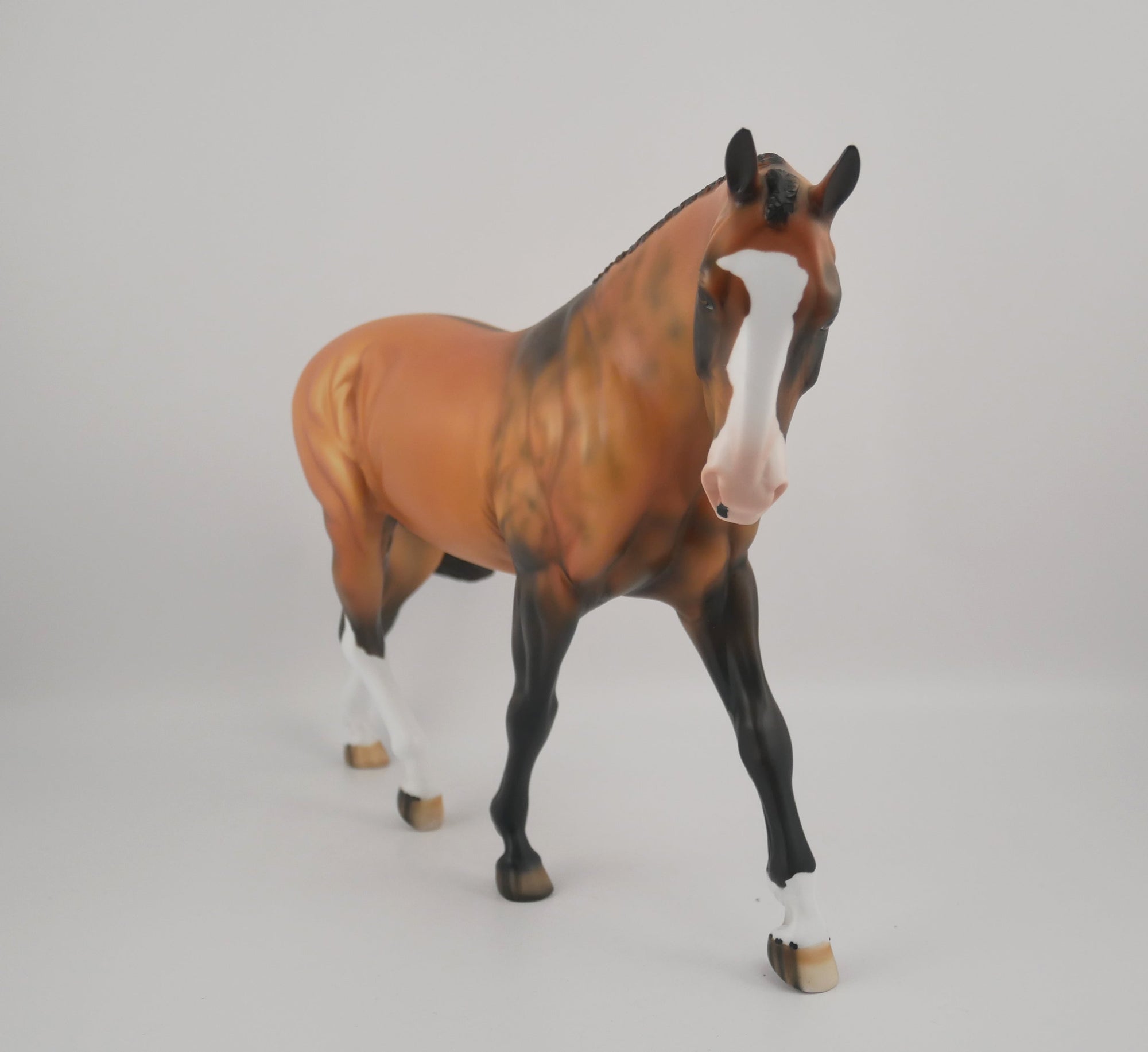 Amedeo-OOAK Buckskin Irish Draft By Dawn Quick