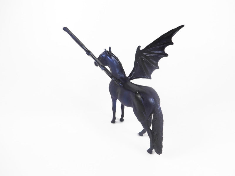 SINISTER SILHOUETTE -OOAK PURPLE HALLOWEEN  ANDALUSIAN BAT CHIP BY KAYLA WESSE
