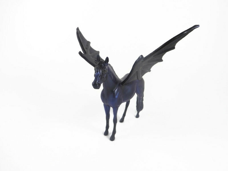 SINISTER SILHOUETTE -OOAK PURPLE HALLOWEEN  ANDALUSIAN BAT CHIP BY KAYLA WESSE