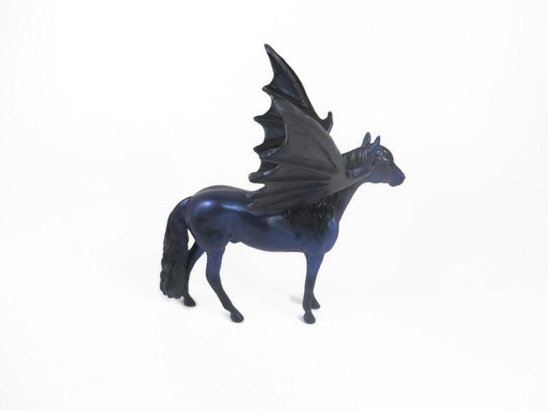 SINISTER SILHOUETTE -OOAK PURPLE HALLOWEEN  ANDALUSIAN BAT CHIP BY KAYLA WESSE