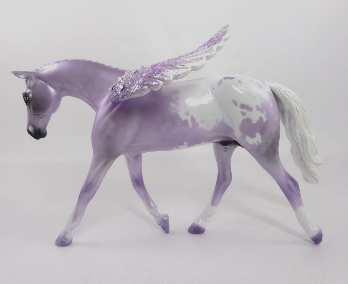 ANGELO - OOAK DAPPLE PURPLE PINTALOOSA CUSTOM WARMBLOOD PEBBLES MODEL HORSE 1/7/2020