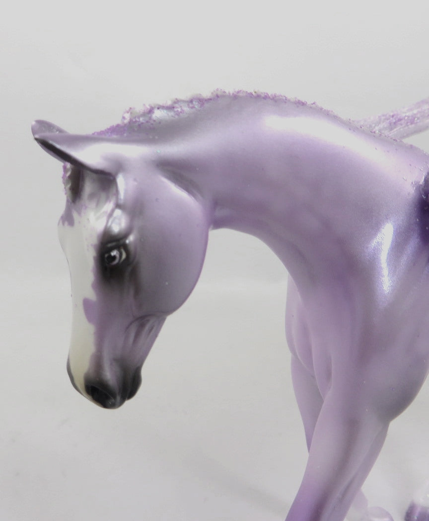 ANGELO - OOAK DAPPLE PURPLE PINTALOOSA CUSTOM WARMBLOOD PEBBLES MODEL HORSE 1/7/2020