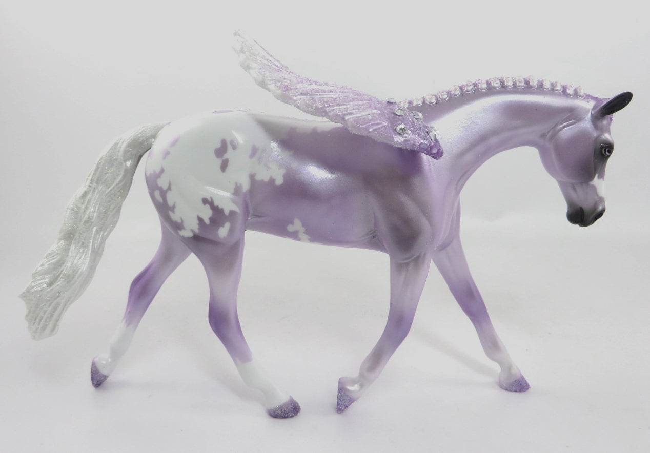 ANGELO - OOAK DAPPLE PURPLE PINTALOOSA CUSTOM WARMBLOOD PEBBLES MODEL HORSE 1/7/2020