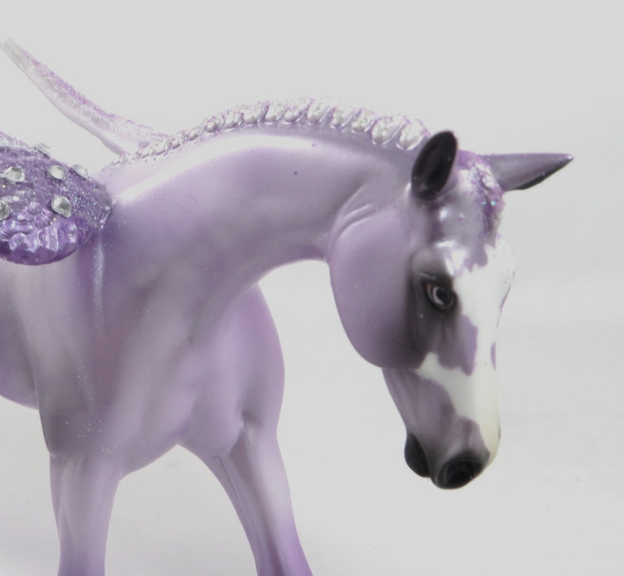 ANGELO - OOAK DAPPLE PURPLE PINTALOOSA CUSTOM WARMBLOOD PEBBLES MODEL HORSE 1/7/2020