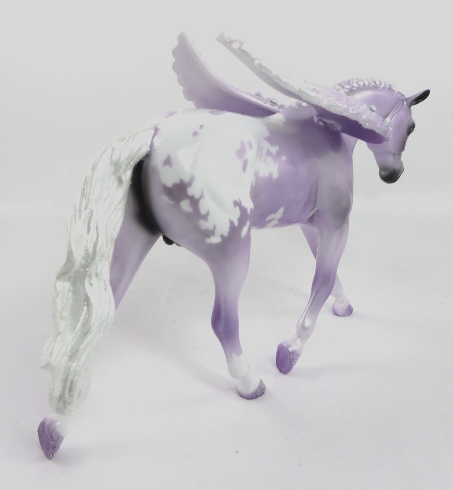 ANGELO - OOAK DAPPLE PURPLE PINTALOOSA CUSTOM WARMBLOOD PEBBLES MODEL HORSE 1/7/2020