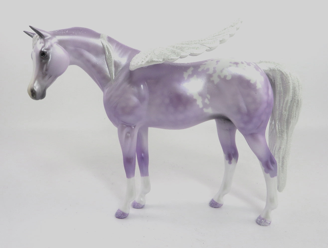 EVANGELINA- OOAK DAPPLE PURPLE PINTALOOSA CUSTOM ARABIAN MARE PEBBLES MODEL HORSE 1/7/2020