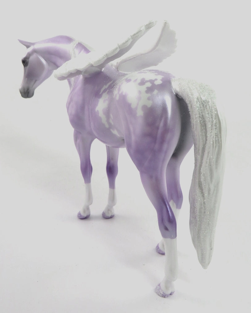 EVANGELINA- OOAK DAPPLE PURPLE PINTALOOSA CUSTOM ARABIAN MARE PEBBLES MODEL HORSE 1/7/2020