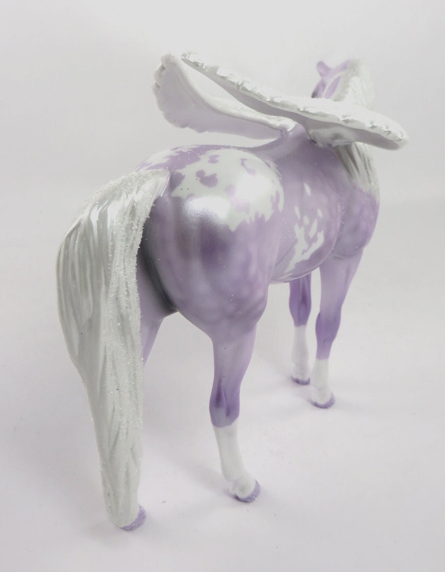 EVANGELINA- OOAK DAPPLE PURPLE PINTALOOSA CUSTOM ARABIAN MARE PEBBLES MODEL HORSE 1/7/2020