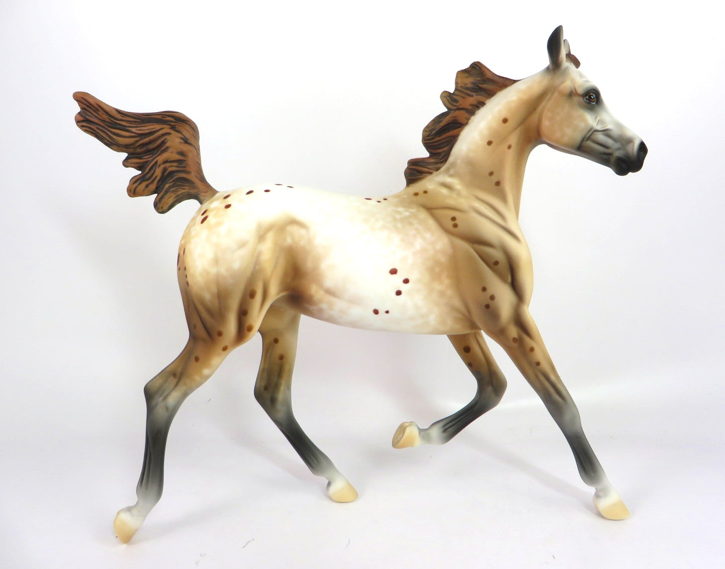 ANGEL'S WINGS -OOAK CHESTNUT SPOTTED YEARLING MODEL HORSE BY AL KATT WHS 19