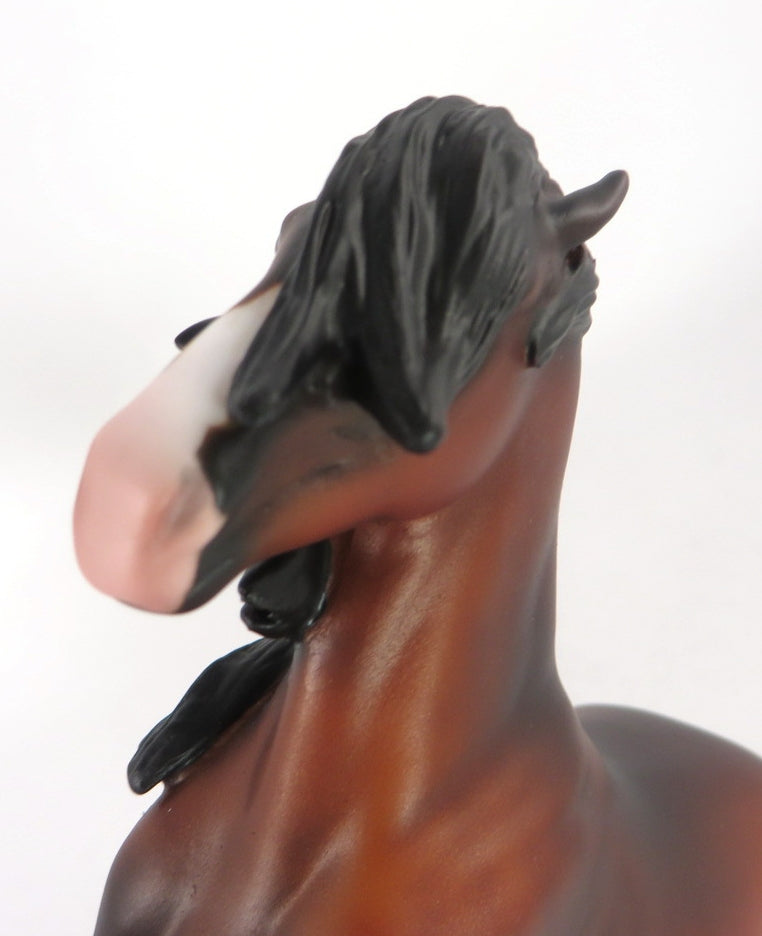 ANGELO-OOAK DAPPLE BAY REARING PEBBLE MODEL HORSE 12/18/19