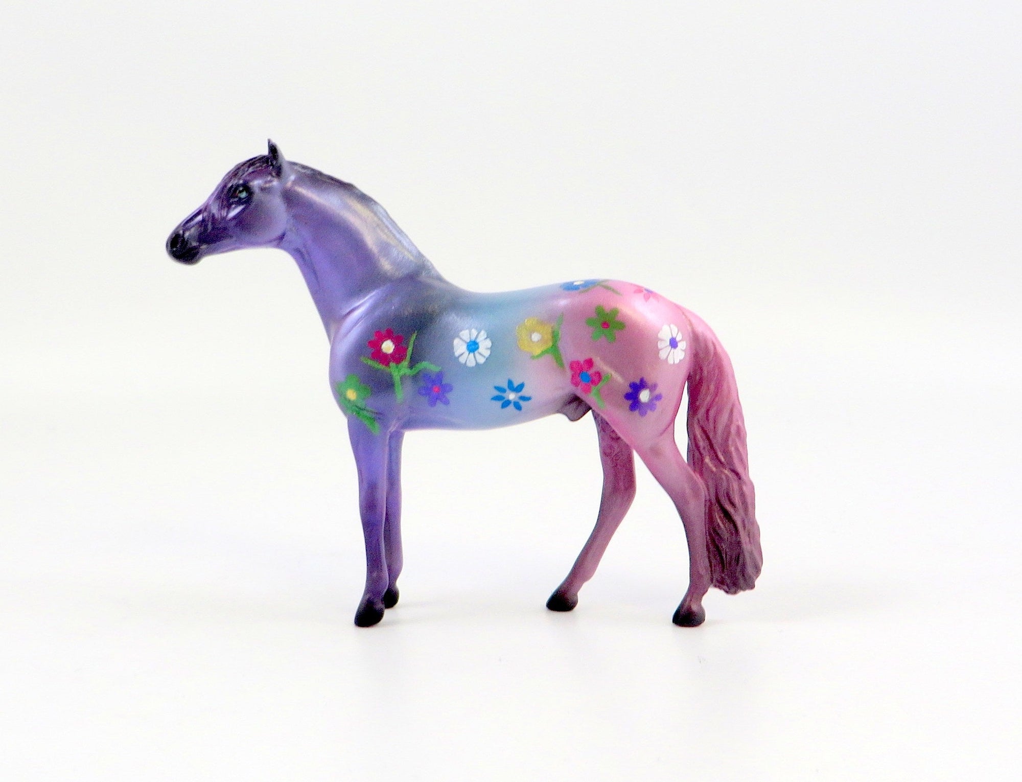 ANGELONIA-OOAK FLOWER DECORATOR ANDALUSIAN CHIP MODEL HORSE EQ 19