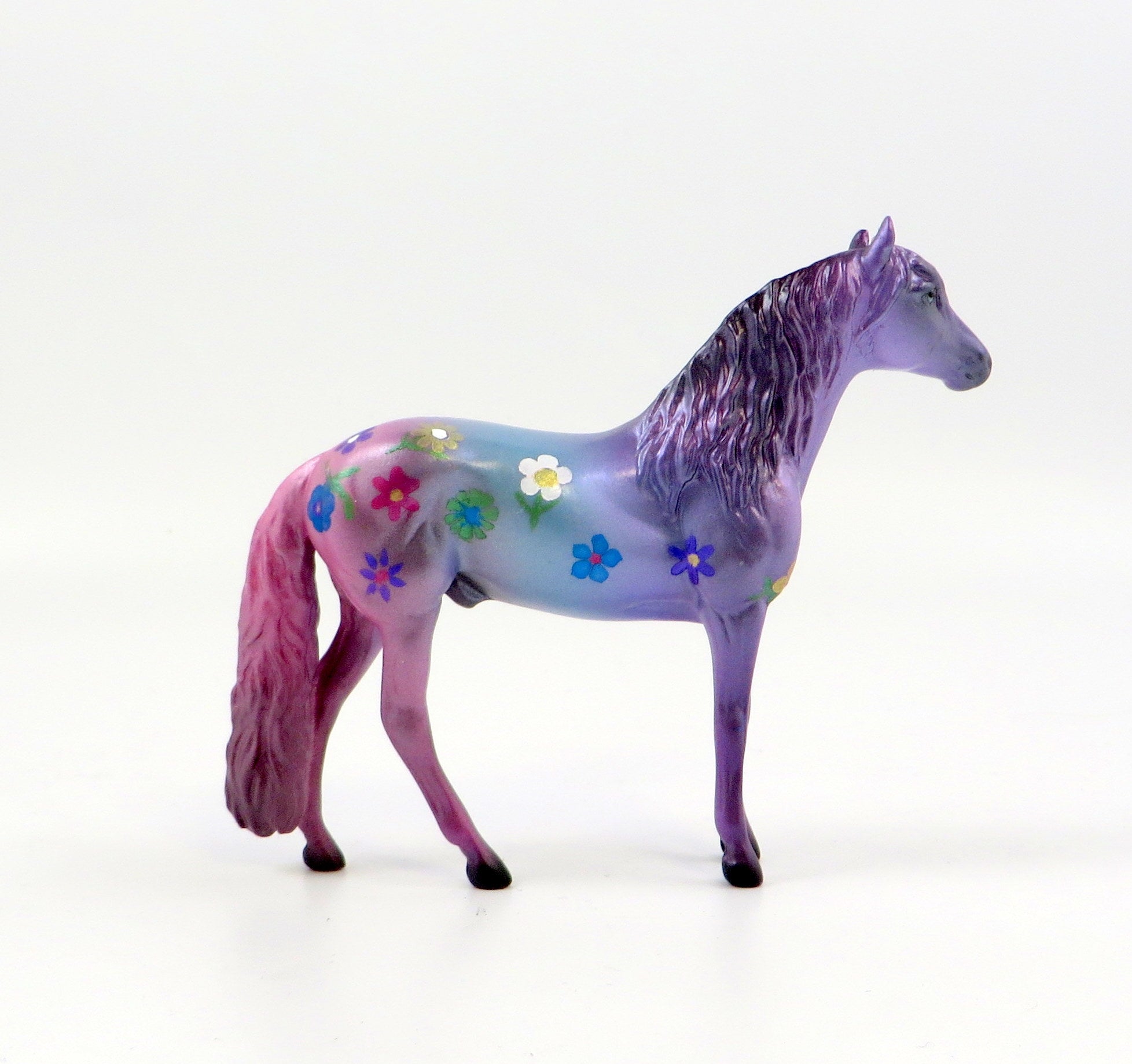 ANGELONIA-OOAK FLOWER DECORATOR ANDALUSIAN CHIP MODEL HORSE EQ 19