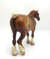 APPLE JAX-OOAK ROAN HEAVY DRAFT MARE MODEL HORSE BY AL 3/11/20