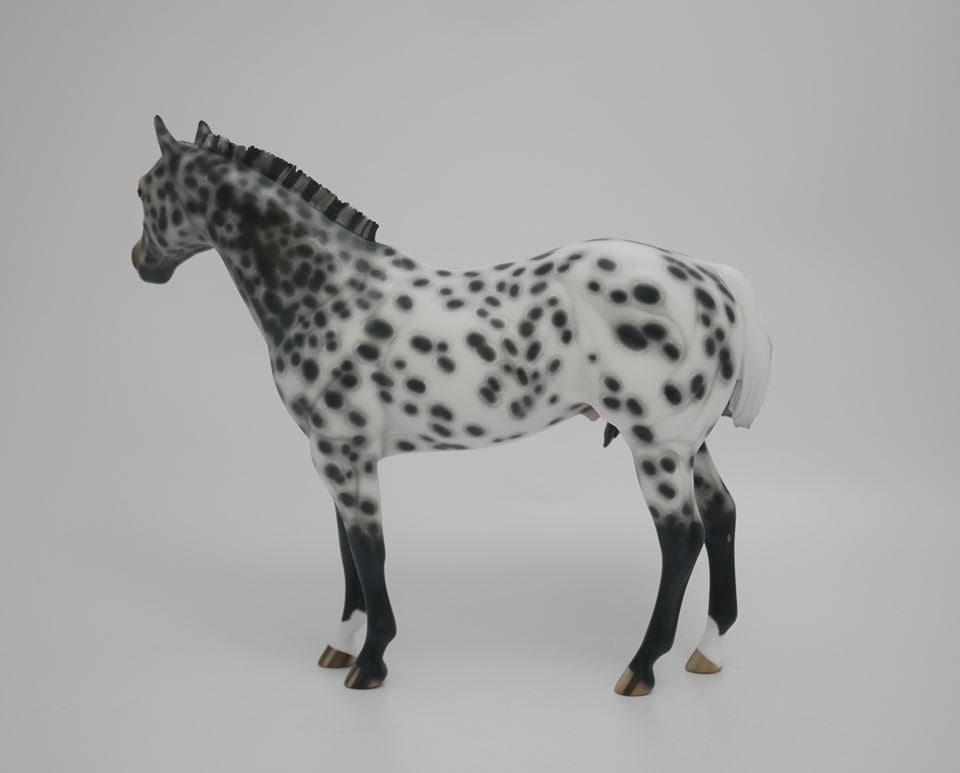 SELF RELIANCE -OOAK BLACK LEOPARD  ISH MODEL HORSE BY SHERYL LEISURE 4/9/20