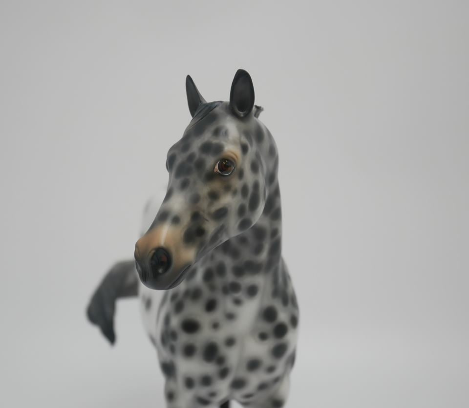 SELF RELIANCE -OOAK BLACK LEOPARD  ISH MODEL HORSE BY SHERYL LEISURE 4/9/20