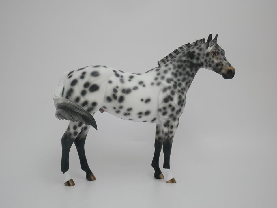 SELF RELIANCE -OOAK BLACK LEOPARD  ISH MODEL HORSE BY SHERYL LEISURE 4/9/20