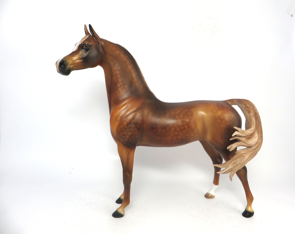 CATCH- OOAK DAPPLED CHESTNUT WITH FLAXEN MANE AN TAIL ARABIAN BY AUDREY DIXON SB19