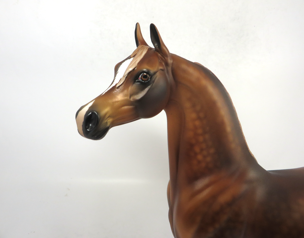 CATCH- OOAK DAPPLED CHESTNUT WITH FLAXEN MANE AN TAIL ARABIAN BY AUDREY DIXON SB19