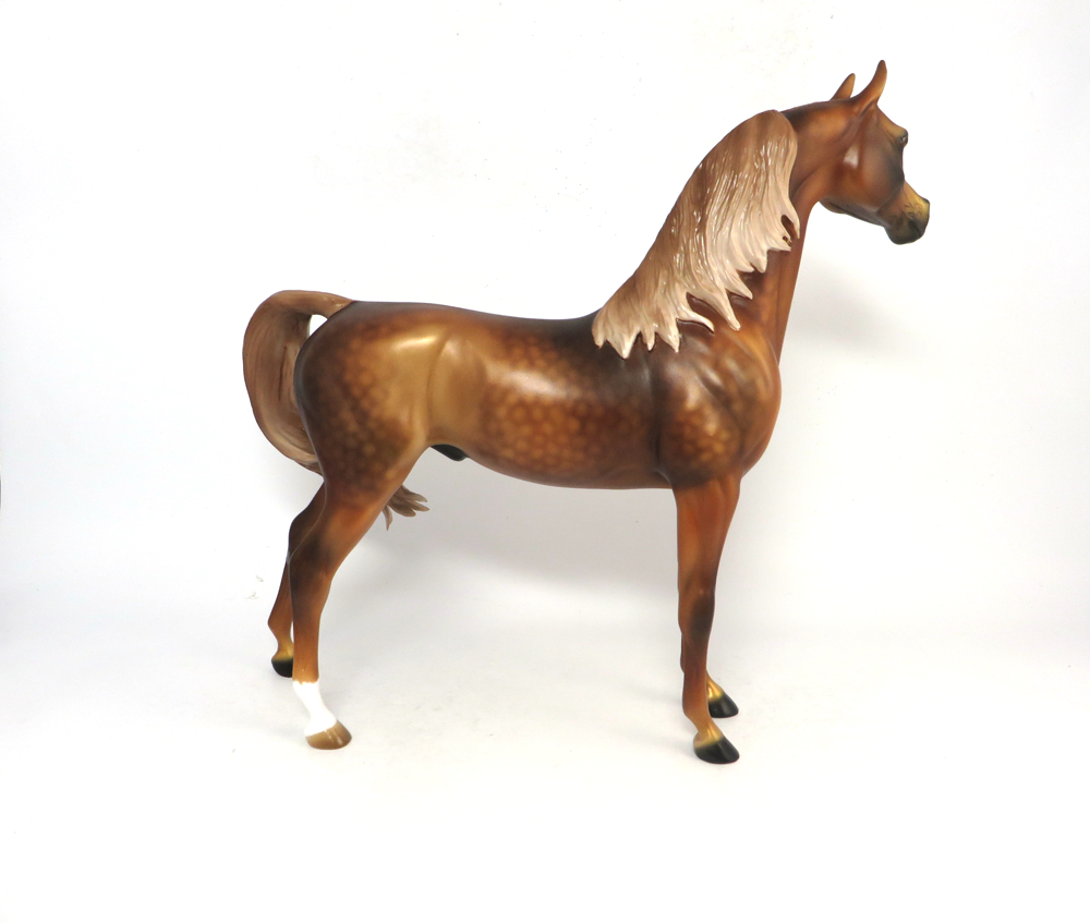 CATCH- OOAK DAPPLED CHESTNUT WITH FLAXEN MANE AN TAIL ARABIAN BY AUDREY DIXON SB19