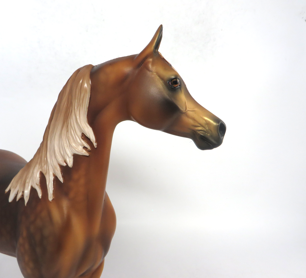 CATCH- OOAK DAPPLED CHESTNUT WITH FLAXEN MANE AN TAIL ARABIAN BY AUDREY DIXON SB19