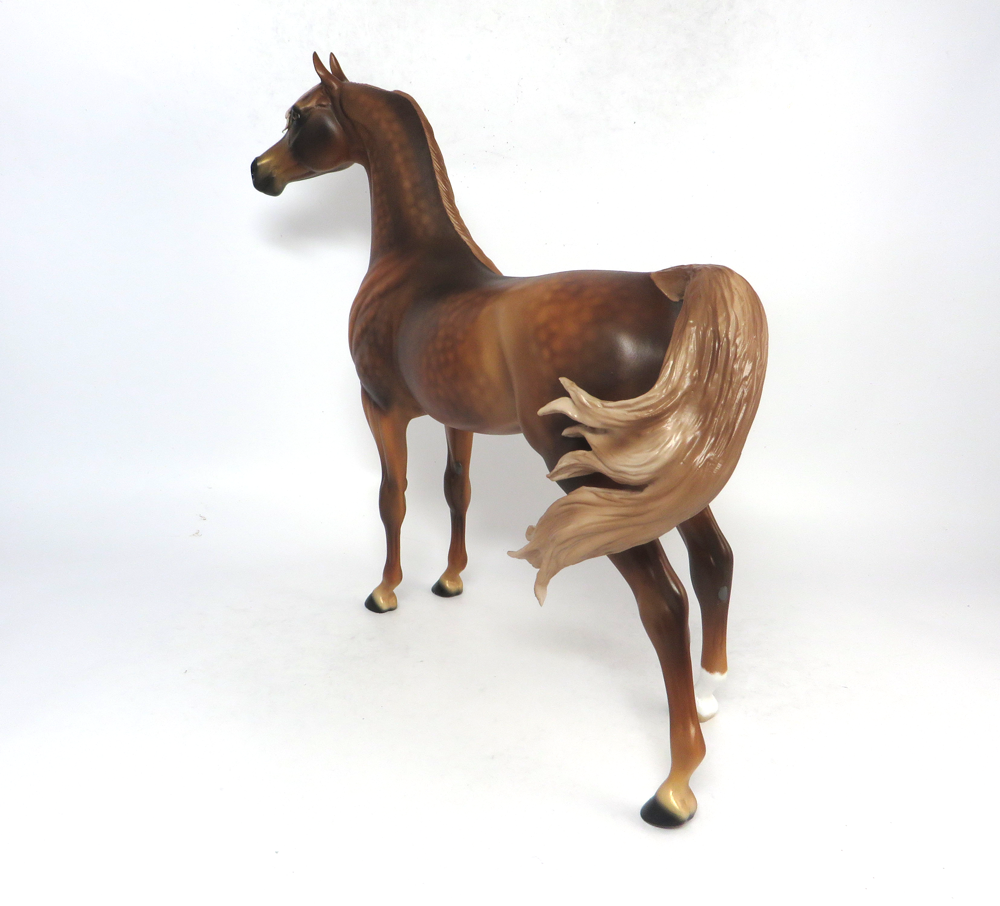 CATCH- OOAK DAPPLED CHESTNUT WITH FLAXEN MANE AN TAIL ARABIAN BY AUDREY DIXON SB19
