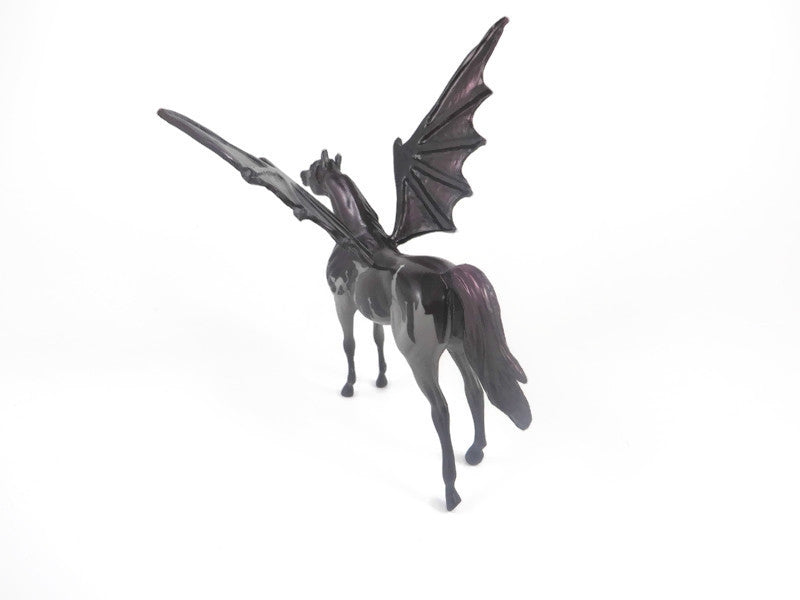 DUNKAN -OOAK PURPLE HALLOWEEN DECORATOR ARAB BAT CHIP BY KAYLA WESSE MM19