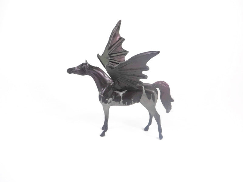 DUNKAN -OOAK PURPLE HALLOWEEN DECORATOR ARAB BAT CHIP BY KAYLA WESSE MM19