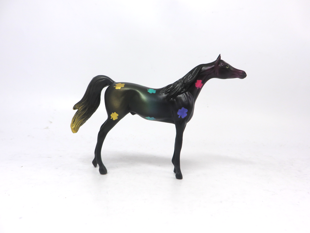 SHINY PENNY  -- OOAK ARABIAN  CHIP ST. PATRICKS DAY DECORATOR BY MISSY FOX 2-25-19