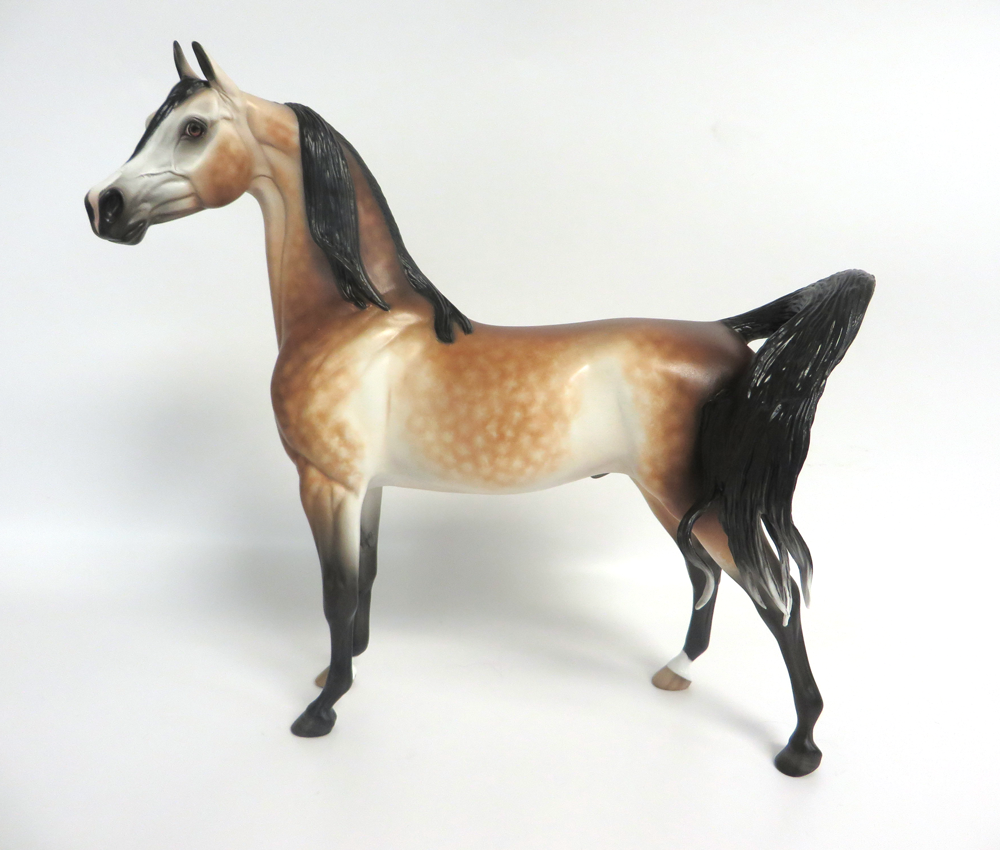 VOYAGE OF SINBAD --   OOAK DAPPLED ROSE GREY  ARABIAN BY SHERYL LEISURE 3-15-19