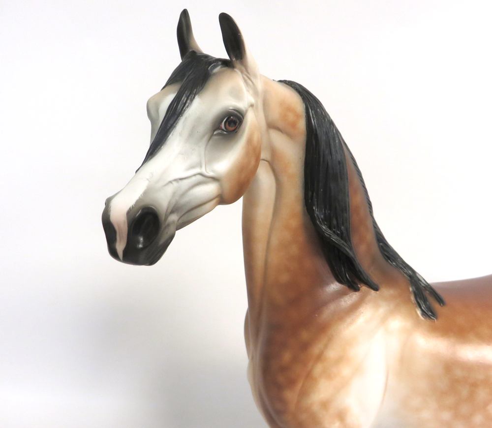 VOYAGE OF SINBAD --   OOAK DAPPLED ROSE GREY  ARABIAN BY SHERYL LEISURE 3-15-19