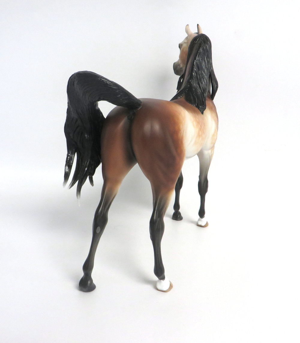 VOYAGE OF SINBAD --   OOAK DAPPLED ROSE GREY  ARABIAN BY SHERYL LEISURE 3-15-19