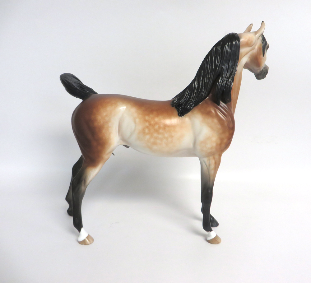 VOYAGE OF SINBAD --   OOAK DAPPLED ROSE GREY  ARABIAN BY SHERYL LEISURE 3-15-19