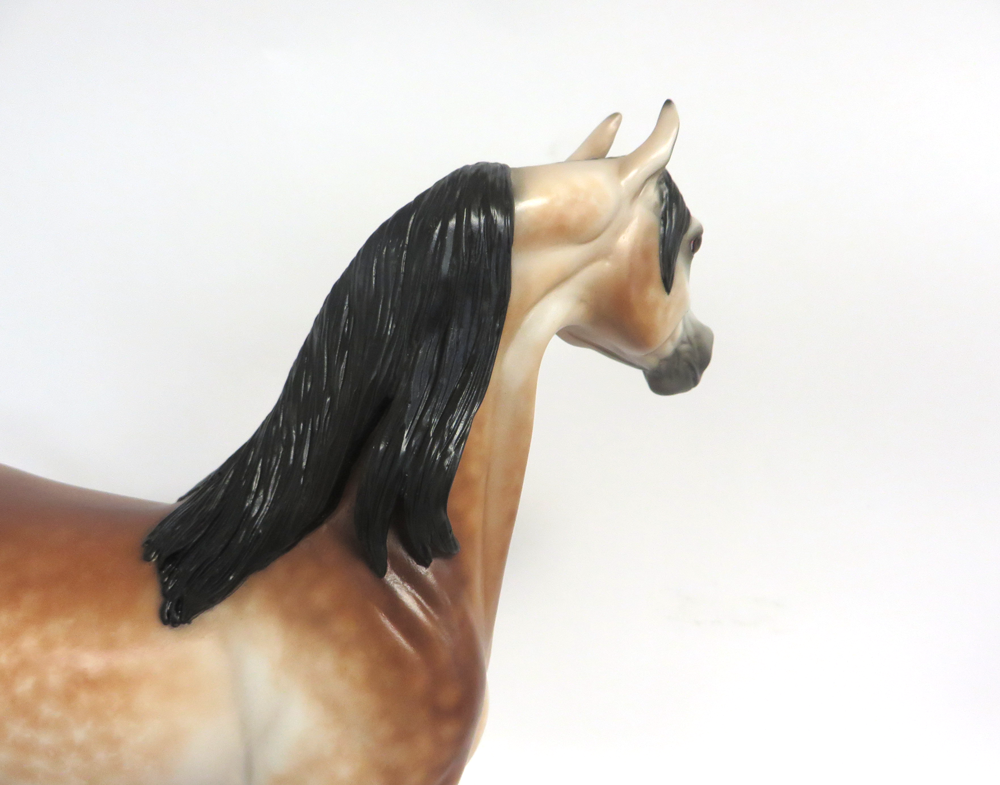 VOYAGE OF SINBAD --   OOAK DAPPLED ROSE GREY  ARABIAN BY SHERYL LEISURE 3-15-19