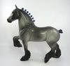 ARTEX-OOAK DAPPLE GREY TROTTING DRAFTER MODEL HORSE BY KAYLA 2/27/20