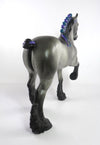 ARTEX-OOAK DAPPLE GREY TROTTING DRAFTER MODEL HORSE BY KAYLA 2/27/20