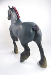 ARTOO-OOAK DAPPLE BLUE ROAN TROTTING DRAFTER MODEL HORSE BY AUDREY DIXON 2/21/20