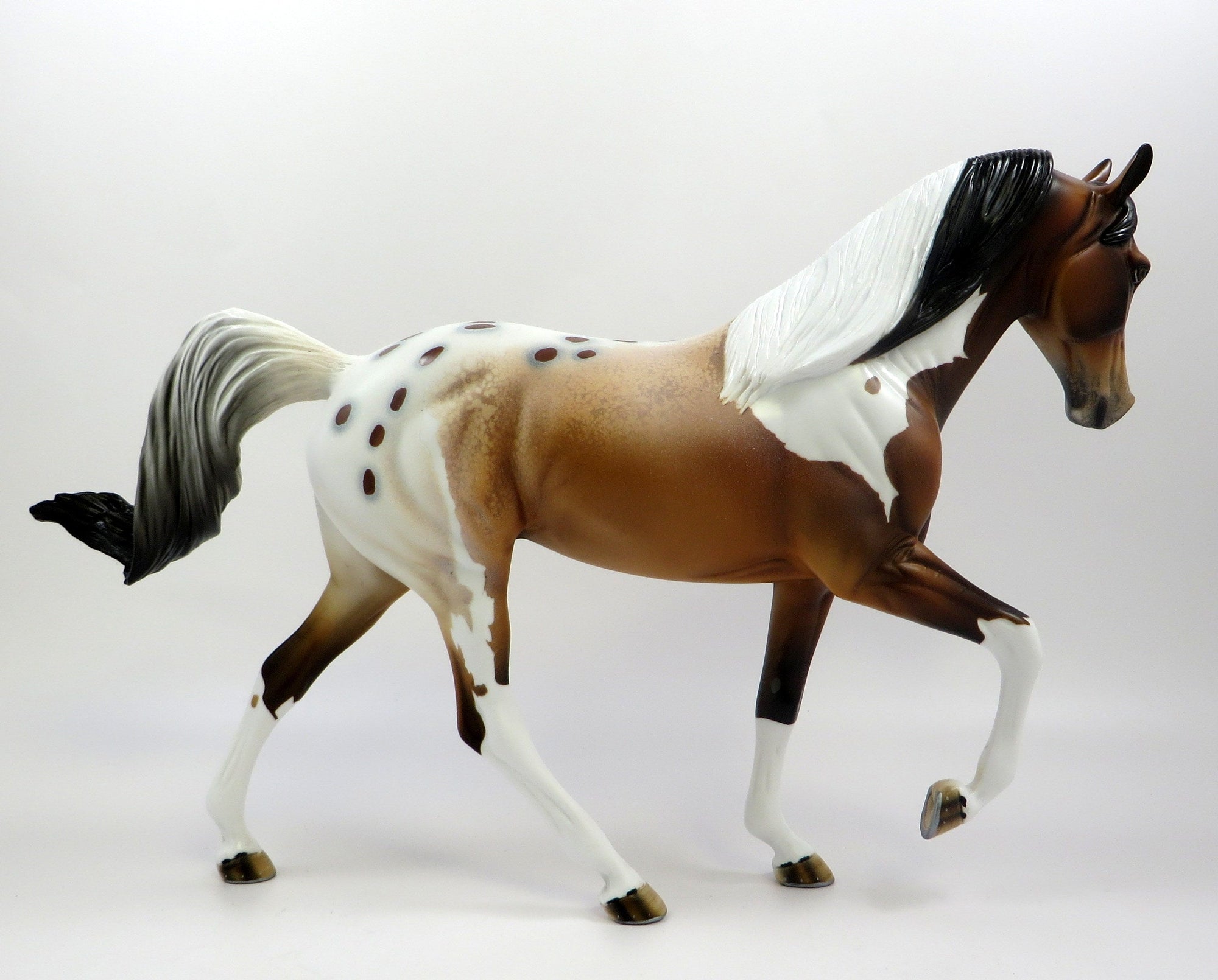 ATITILA-OOAK CHESTNUT PINTALOOSA TENNESSEE WALKER MODEL HORSE EQ 19