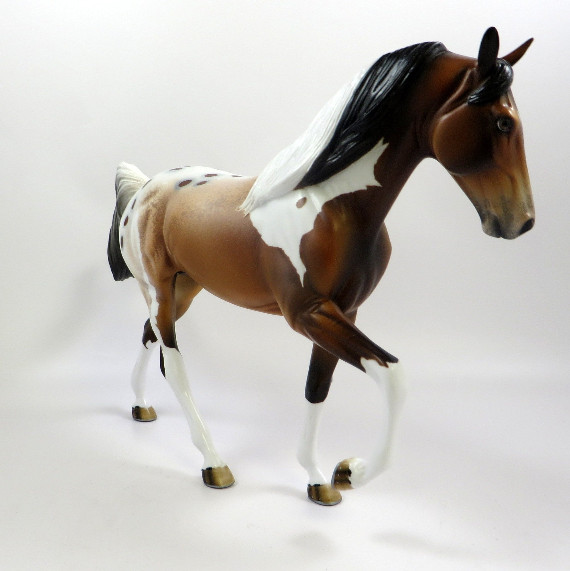 ATITILA-OOAK CHESTNUT PINTALOOSA TENNESSEE WALKER MODEL HORSE EQ 19