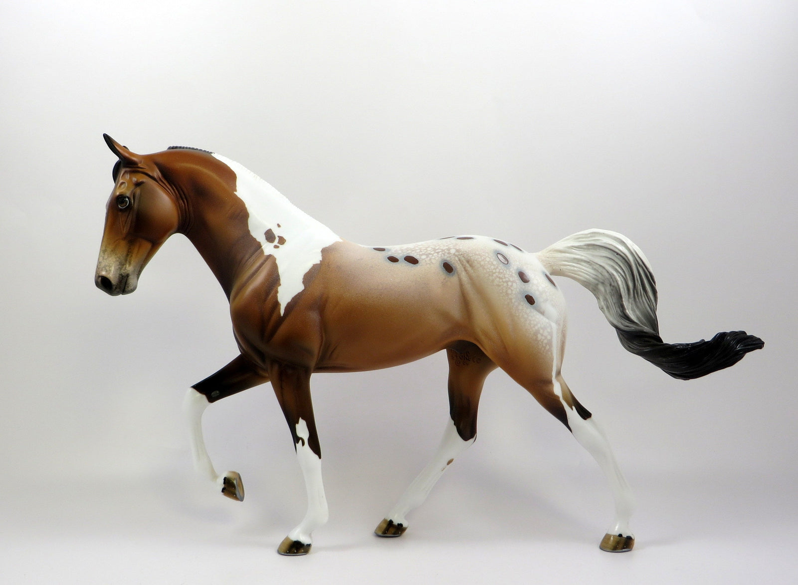 ATITILA-OOAK CHESTNUT PINTALOOSA TENNESSEE WALKER MODEL HORSE EQ 19