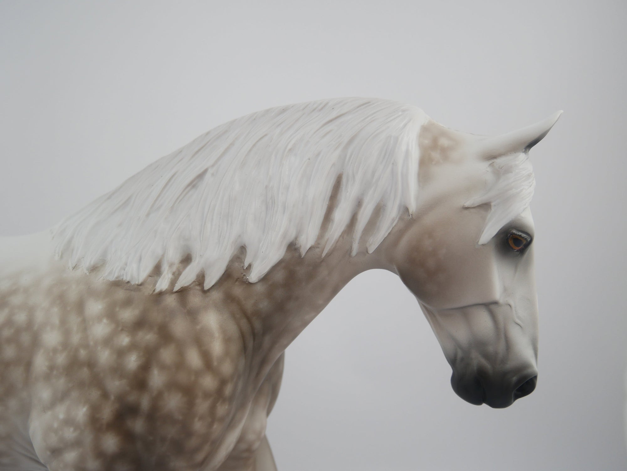 Barouque-OOAK Dapple Grey Irish Draft By Sheryl Leisure