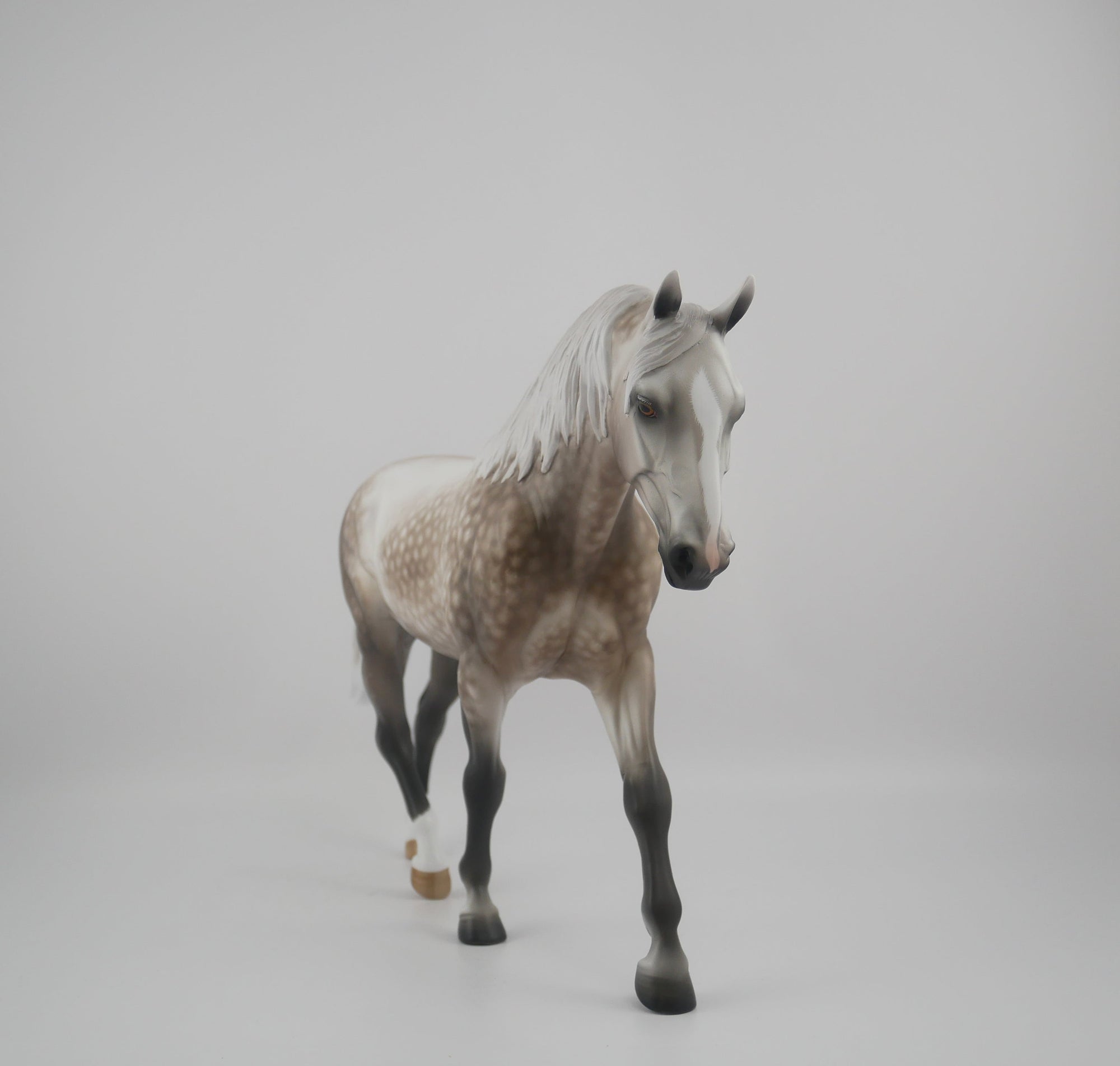 Barouque-OOAK Dapple Grey Irish Draft By Sheryl Leisure