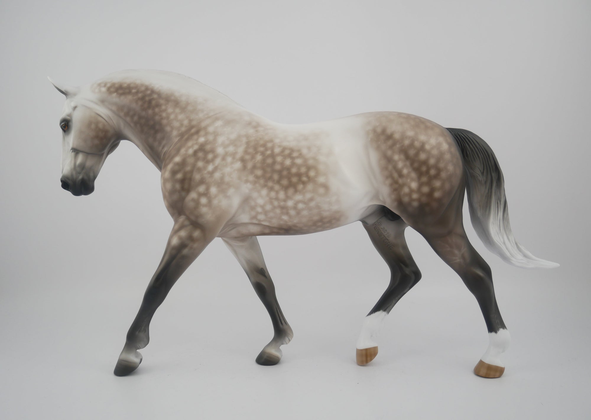 Barouque-OOAK Dapple Grey Irish Draft By Sheryl Leisure