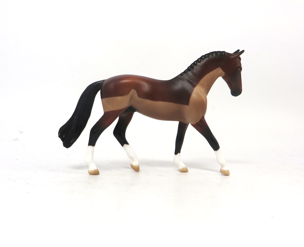 CY YOUNG -OOAK-BAY BLANKET CLIPPED WARMBLOOD CHIP BY AUDREY DIXON EA19