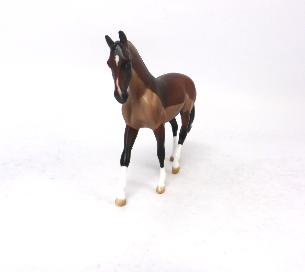 CY YOUNG -OOAK-BAY BLANKET CLIPPED WARMBLOOD CHIP BY AUDREY DIXON EA19