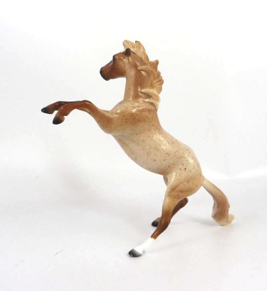 BE BRIGHT -- OOAK RED ROAN REARING CHIP BY DAWN QUICK WHS 19